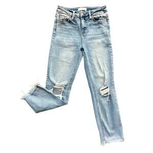 Vervet high rise distressed ripped cropped jeans size 27x26"